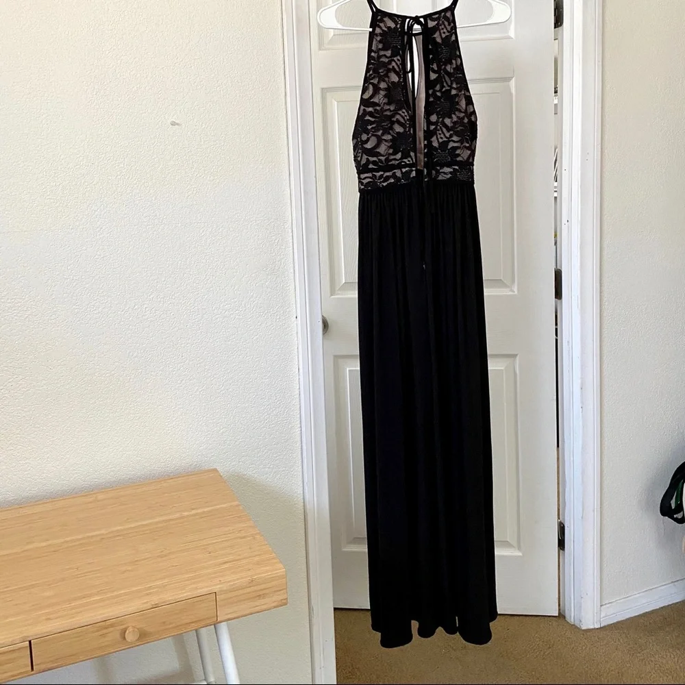 Nightway lace halter top gown - Picture 2 of 6